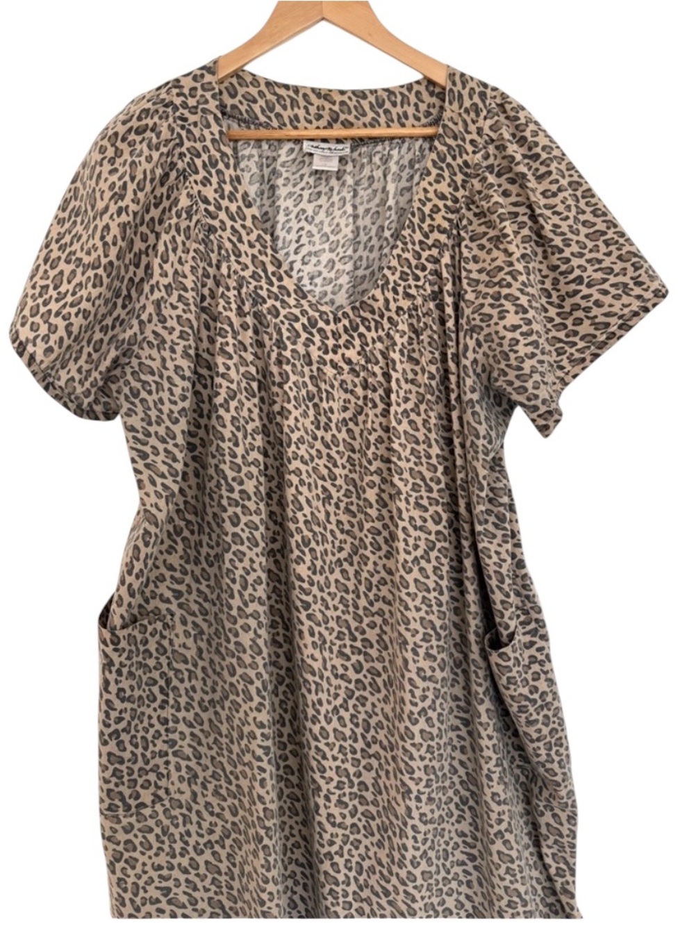 VTG Anthony Richards Patio Dress Muumuu 3X Women’s Cheetah Lounger 🐆